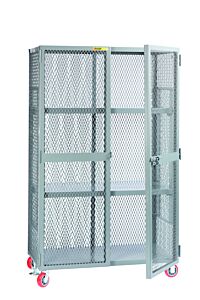 Little Giant Sl2A-3048-6Pyfl All-Welded Mobile Storage Lockers, 30"W X 48"L, 2000 Lb Capacity