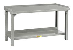 Little Giant Wsl2-3048-Ah Welded Steel Workbenches With Back And End Stops, 27" To 41"H X 30"D X 48"W, 5000 Lb Capacity