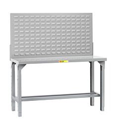 Little Giant Wst1-2448-Ah-Lp Adjustable Height Welded Workbenches, 24" To 41"H X 24"D X 48"W, 5000 Lb Capacity
