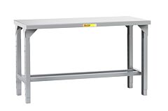 Little Giant Wst1-3684-Ah Adjustable Height Welded Workbenches, 24" To 41"H X 36"D X 84"W, 3000 Lb Capacity