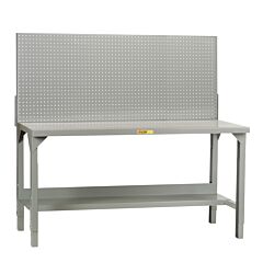 Little Giant Wst2-3048-Ah-Pb Adjustable Height Welded Workbenches, 24" To 41"H X 30"D X 48"W, 5000 Lb Capacity