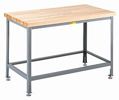 Little Giant Wt-2424-Ll Butcher Block Top Tables, 32" To 35"H X 24"D X 24"W, 2000 Lb Capacity