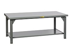Little Giant Wx-3660-34 Extra Heavy Duty Welded Steel Workbench, 34"H X 36"D X 60"W, 15000 Lb Capacity