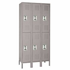 Lyon 52023-Gray Double Tier Steel Lockers