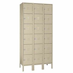 Lyon 53623-Putty Six Tier Steel Lockers