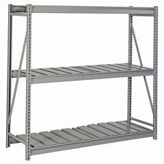 Lyon Dd67321Sr 3 Level 72" W X 24" D X 84" H Bulk Storage Rack With Ribbed Decking Starter, Color: Dove Gray