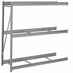 Lyon Dd67323 3 Level 72" W X 36" D X 84" H Bulk Storage Rack With Front-To-Back Supports Add-On, Color: Dove Gray