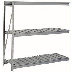 Lyon Dd67323R 3 Level 72" W X 36" D X 84" H Bulk Storage Rack With Ribbed Decking Add-On, Color: Dove Gray
