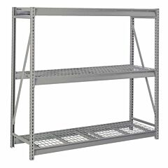 Lyon Dd67323Sw 3 Level 72" W X 36" D X 84" H Bulk Storage Rack With Galvanized Wire Decking Starter, Color: Dove Gray