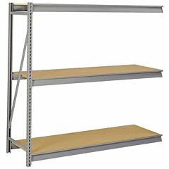 Lyon Dd67325P 3 Level 72" W X 48" D X 84" H Bulk Storage Rack With Particle Board Decking Add-On, Color: Dove Gray