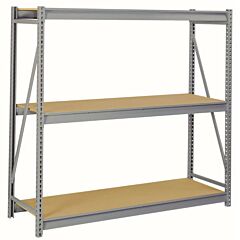 Lyon Dd67325Sp 3 Level 72" W X 48" D X 84" H Bulk Storage Rack With Particle Board Decking Starter, Color: Dove Gray