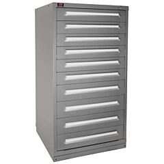 Lyon Ddm6830301009Il Quick Ship 10 Drawer Modular Cabinet With 168 Compartments Standard Wide Eye-Level Height, Color: Dove Gray