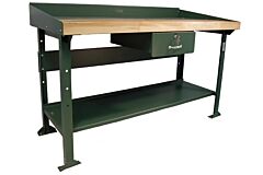 Pollard Bros 131-629-32 Steel-Wood Heavy Duty Workbench, 6' X 29"