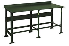 Pollard Bros 152-430-35 3/8" Steel Plate Top Extra Heavy Duty Workbench, 4' X 30"