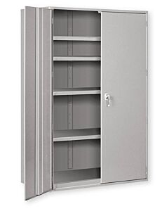 Pucel Enterprises Hdsc-3672-19-4-L Extra Heavy Duty Storage Cabinet With Solid Doors And Legs, 36" W X 72" H X 19" D, 4 Shelves