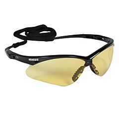 Kleenguard 25659 Nemesis Safety Glasses, Black Frame, Amber Uncoated Lens, 1/Each