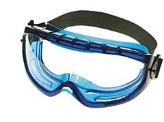 Jackson Safety 18624 V80 Monogoggle Xtr Otg Safety Goggles, Clear Anti-Fog Lens With Blue Frame