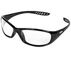 Kleenguard 20539 Hellraiser V40 Safety Glasses, Black Frame, Clear Uncoated Lens