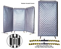 Singer Safety 22310148 Modular Acoustic Screen, 4' X 8'H Acoustic Screen (3/4 Lb. Vinyl W/1" Qfm On 1 Side)