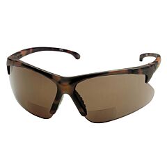 Kleenguard 19874 V60 30-06 Readers Prescription Safety Glasses, Tortoise Frame, Brown Hardcoated Lenses With +2.0 Diopters, 1/Each