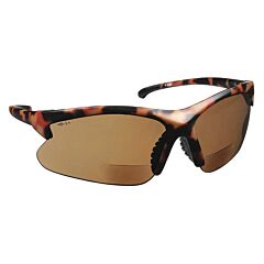 Kleenguard 19875 V60 30-06 Readers Prescription Safety Glasses, Tortoise Frame, Brown Hardcoated Lenses With +2.5 Diopters, 1/Each