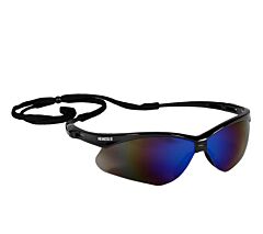 Kleenguard 14481 Nemesis Safety Glasses, Black Frame, Blue Mirror Lens, 1/Each