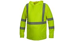 Pyramex Rlph1 Class 3 Long Sleeve Pullover Hoodie, Polyester & Spandex, Lime, Size 5X-Large