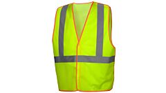 Pyramex Rvz40 Class 2 Safety Vest, Contrasting Trim, Lime, Size 4X-Large