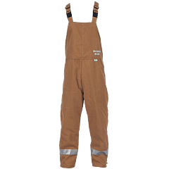Enespro En65Bokvkh02Xl 65 Cal Bib Overall W/26" Leg Zippers, Brown, Size X-Large