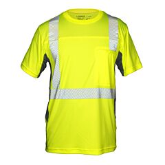 Kishigo 9173 Premium Black Series Class 2 Cool Touch Short Sleeve T-Shirt, Lime, Size 5X-Large