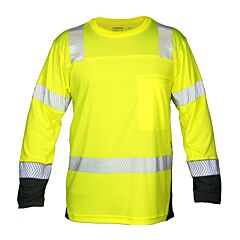 Kishigo 9177 Premium Black Series Class 3 Cool Touch Long Sleeve T-Shirt, Lime, Size 3X-Large