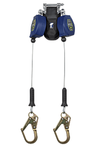 Falltech 82808Tp0 8' Cable Ft-X Class 2 Leading Edge Srl, Twin-Leg With Steel Mini Rebar Hooks