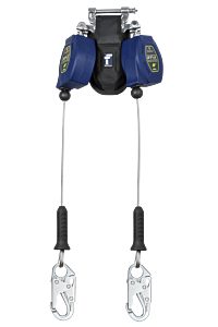 Falltech 82808Tp1 8' Cable Ft-X Class 2 Leading Edge Srl, Twin-Leg With Steel Snap Hooks