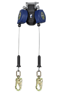 Falltech 82808Tp2 8' Cable Ft-X Class 2 Leading Edge Srl, Twin-Leg With Steel Swivel Snap Hooks