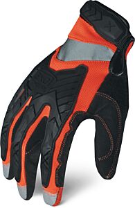 Ironclad Exo2-Hzio-02-S Exo Hi Viz Gloves, Tpr Impact Protection, Hi-Viz Orange & Black, Size Small