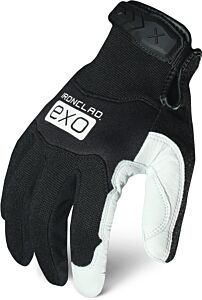 Ironclad Exo2-Mplw-02-S Exo Pro White Goat Leather Gloves, Neoprene Knuckle Impact Protection, Black & White, Size Small