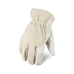 Ironclad Iex-Who2-03-M Workhorse Hi-Dex Gloves, Cow Grain Leather, White, Size Medium