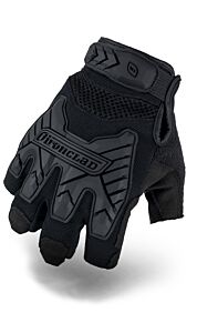 Ironclad Iext-Fiblk-03-M Tactical Impact Fingerless Gloves, Black, Size Medium
