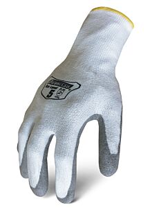Ironclad Ikc5-Bas-07-Xxxl Knit Cut Level 5 Gloves, Nitrile Palm, White & Gray, Size 3X-Large