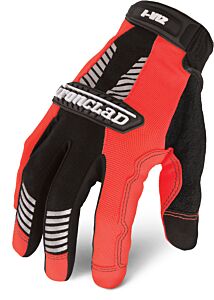 Ironclad Ivo2-01-Xs I-Viz Gloves, Tpr Knuckle Impact Protection, Black & Orange, Size X-Small