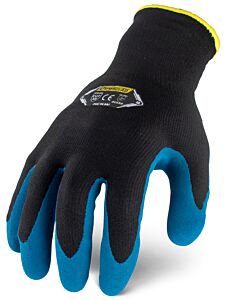 Ironclad Kc1Lw-02-S Insulated A2 Latex Gloves, (Vend-Pack), Black & Blue, Size Small