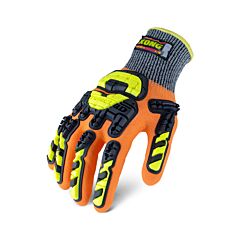 Ironclad Kcha5-06-Xxl Kong 360° Cut A6 Chemical Gloves, Impact Protection, Black & Orange, Size 2X-Large