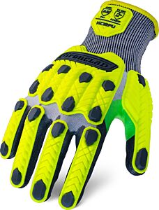 Ironclad Kci2Pu-05-Xl Command A2 Pu Impact Knit Gloves, Touchscreen, Yellow & Gray, Size X-Large