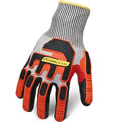 Ironclad Kci5Fn-05-Xl Command A6 Fn Impact Knit Gloves, Touchscreen, Orange & Gray, Size Small