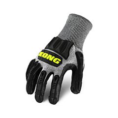 Ironclad Kkc5B-03-M Kong Knit Cut 5 Gloves, Impact Protection, Gray & Black, Size Medium