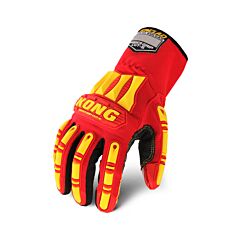 Ironclad Krc5-03-M Kong Rigger Grip A5 Gloves, Silicone Infused Palm, Red & Yellow, Size Medium