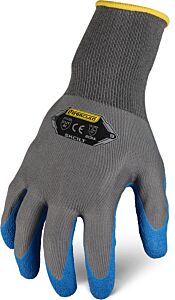 Ironclad Skc1Lt-02-S Crinkle Latex Cut A1 Gloves, Gray & Blue, Size Small