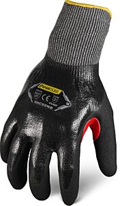 Ironclad Skc5Sn2-04-L Command A7 Sandy Nitrile Gloves, Touchscreen, Vend Packed, Black, Size Large