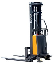 Ekko Ea15B Semi-Electric Straddle Stacker 3300 Lb Capacity, 119" Lift Height