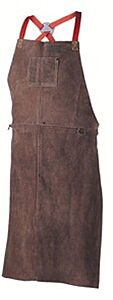 Weldas 44-7142 Steersotuff 42" Bib Apron, Side Split Leather, Lava Brown, 1/Each